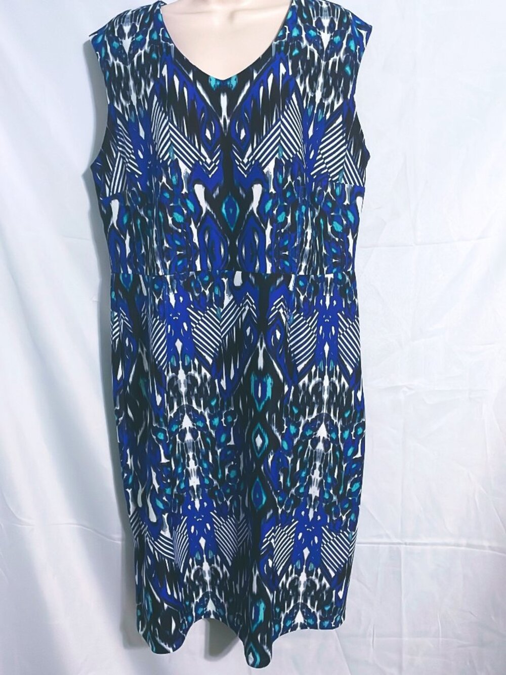 Cato Cute Blue & White Dress Size 16W